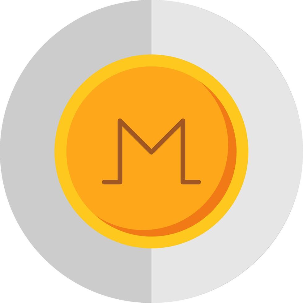 Monero eben Rahmen Symbol Design vektor