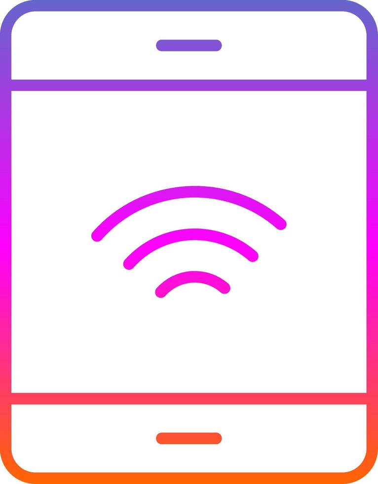 smartphone linje lutning ikon design vektor