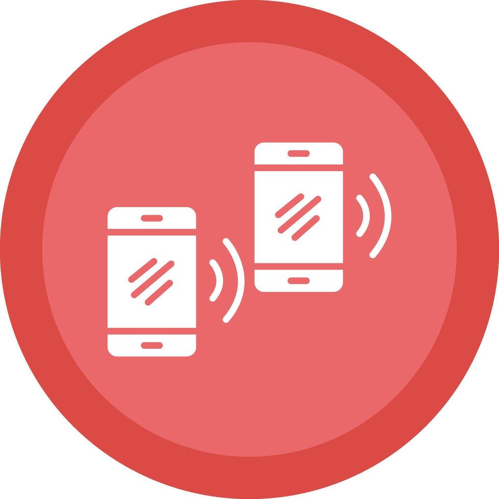 Handy, Mobiltelefon synchronisieren Linie Schatten Kreis Symbol Design vektor