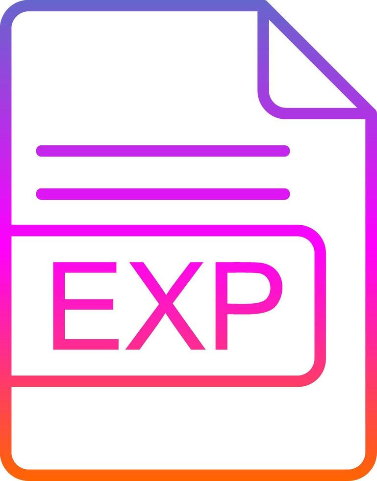 exp Datei Format Linie Gradient Symbol Design vektor