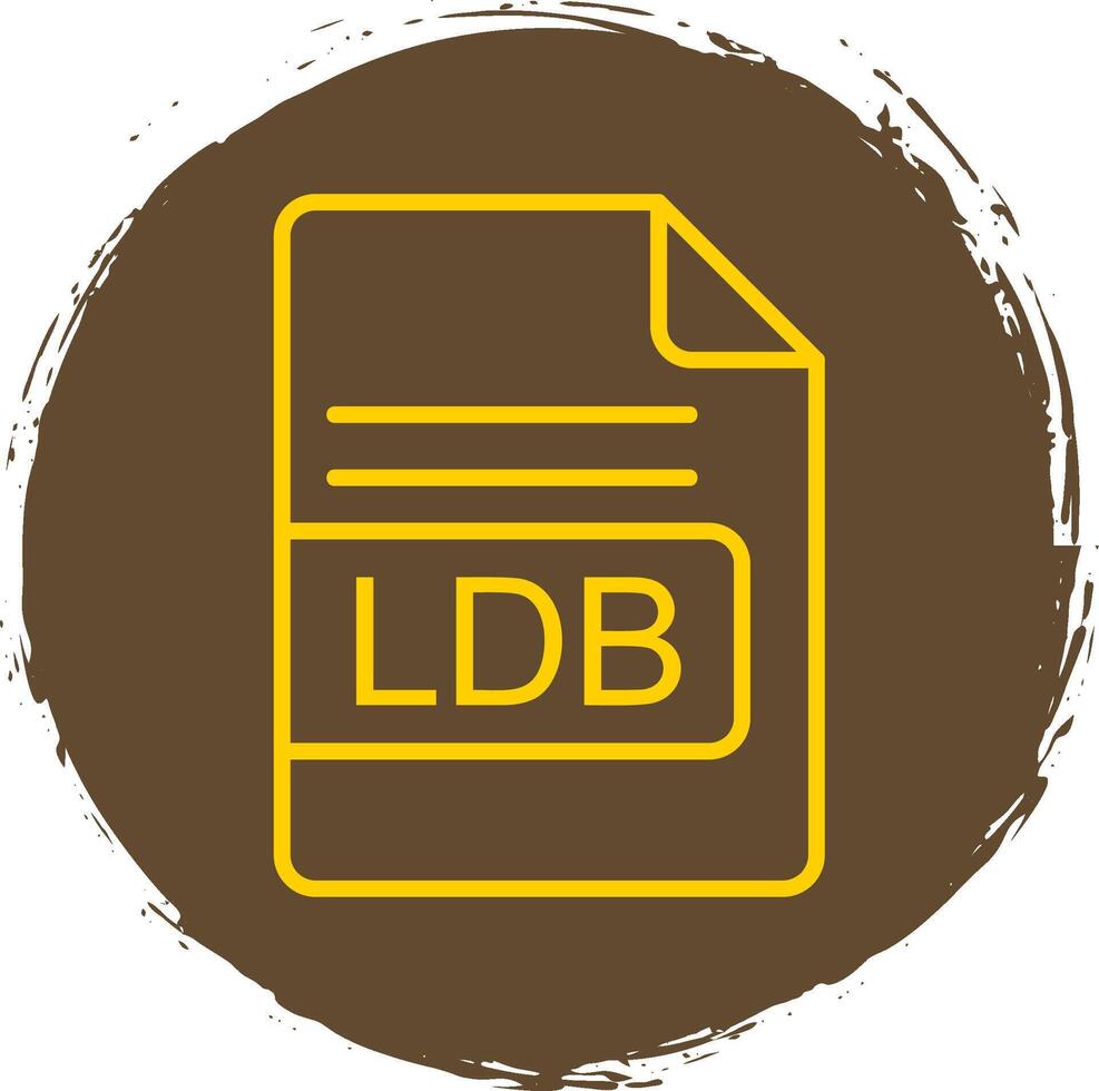 ldb Datei Format Linie Gradient Symbol Design vektor