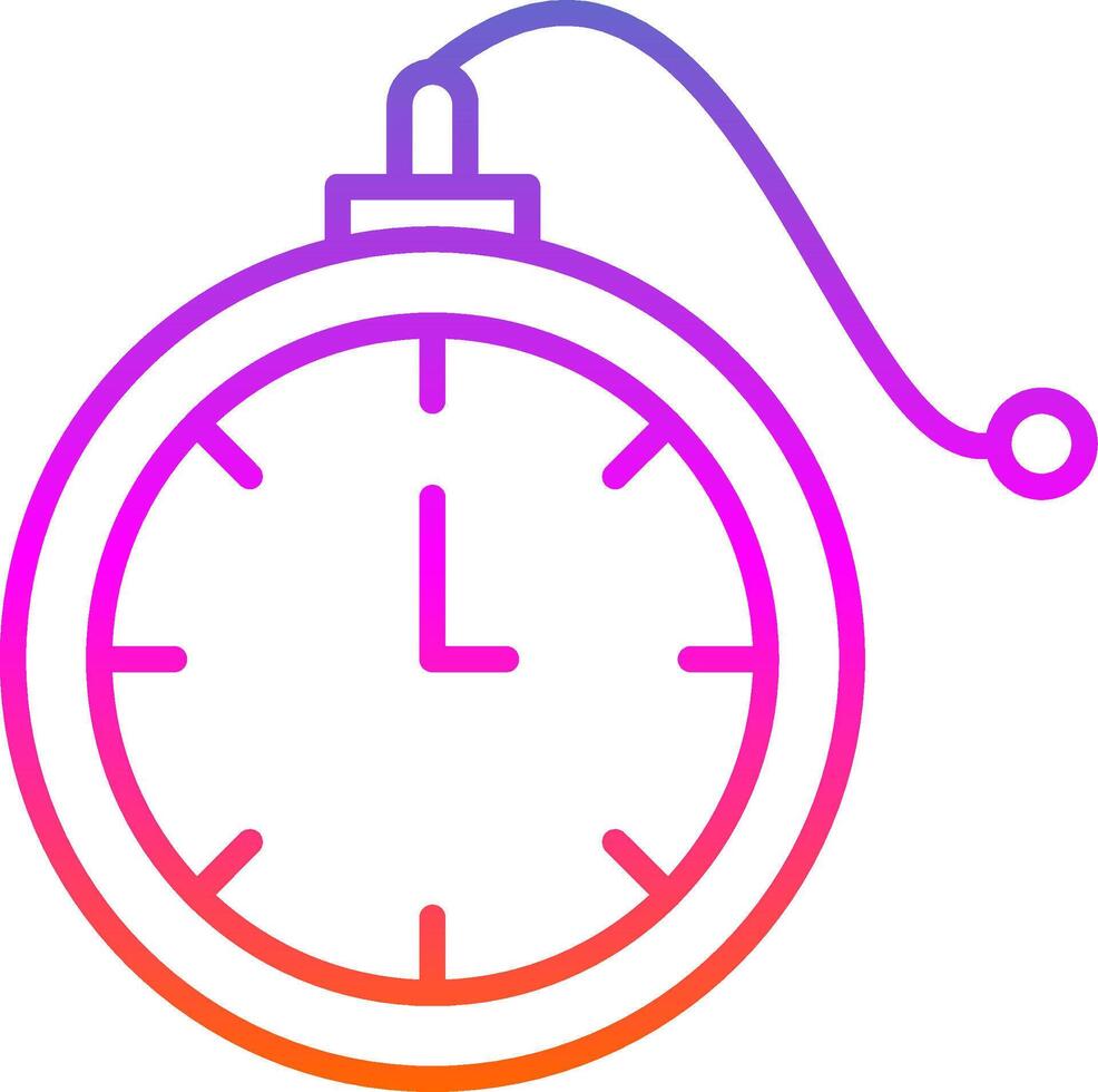 Tasche Uhr Linie Gradient Symbol Design vektor