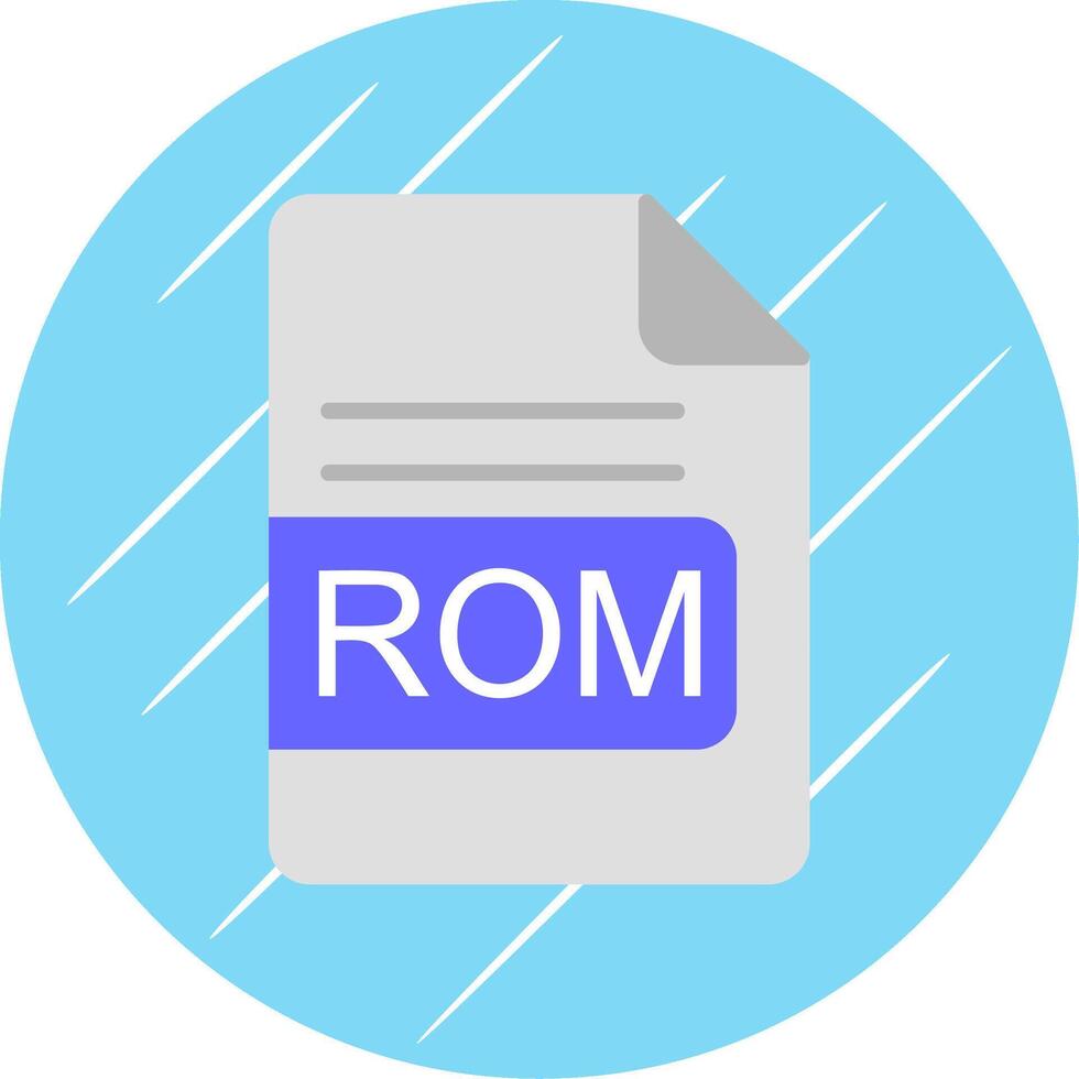 rom fil formatera platt cirkel ikon design vektor