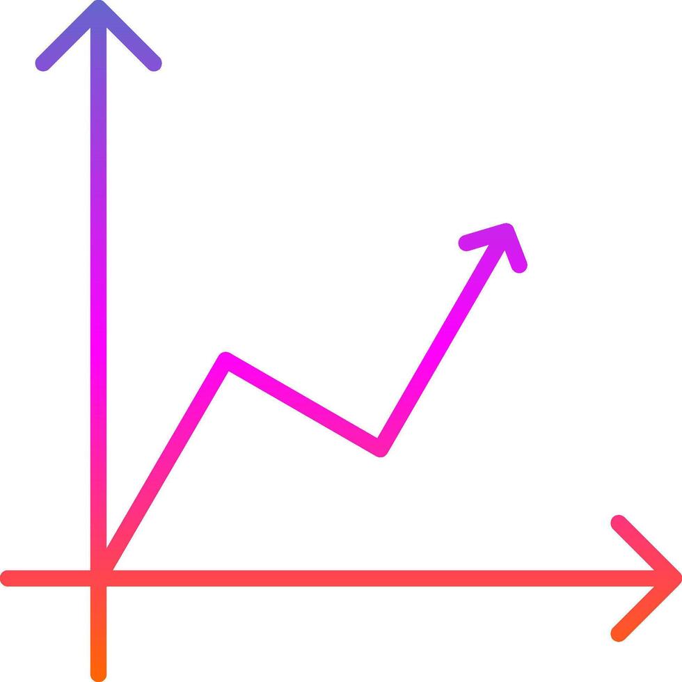 Diagramm Linie Gradient Symbol Design vektor