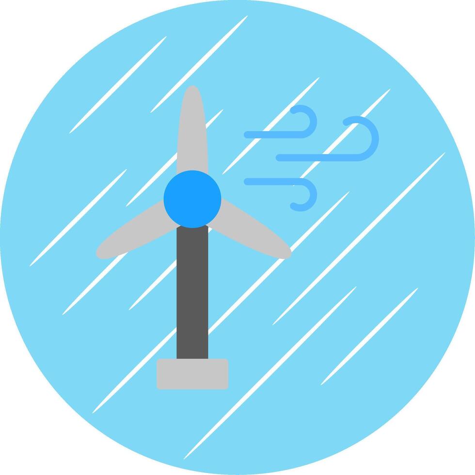 Wind Turbine eben Kreis Symbol Design vektor
