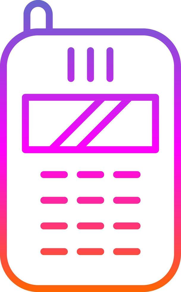 Telefon Linie Gradient Symbol Design vektor