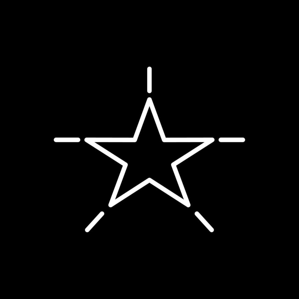 stjärna linje omvänd ikon design vektor