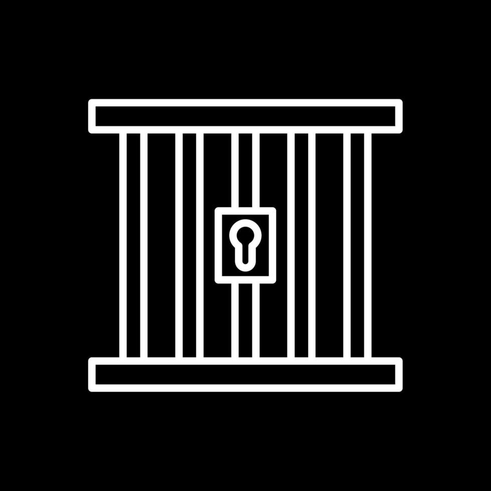 fängelse linje omvänd ikon design vektor