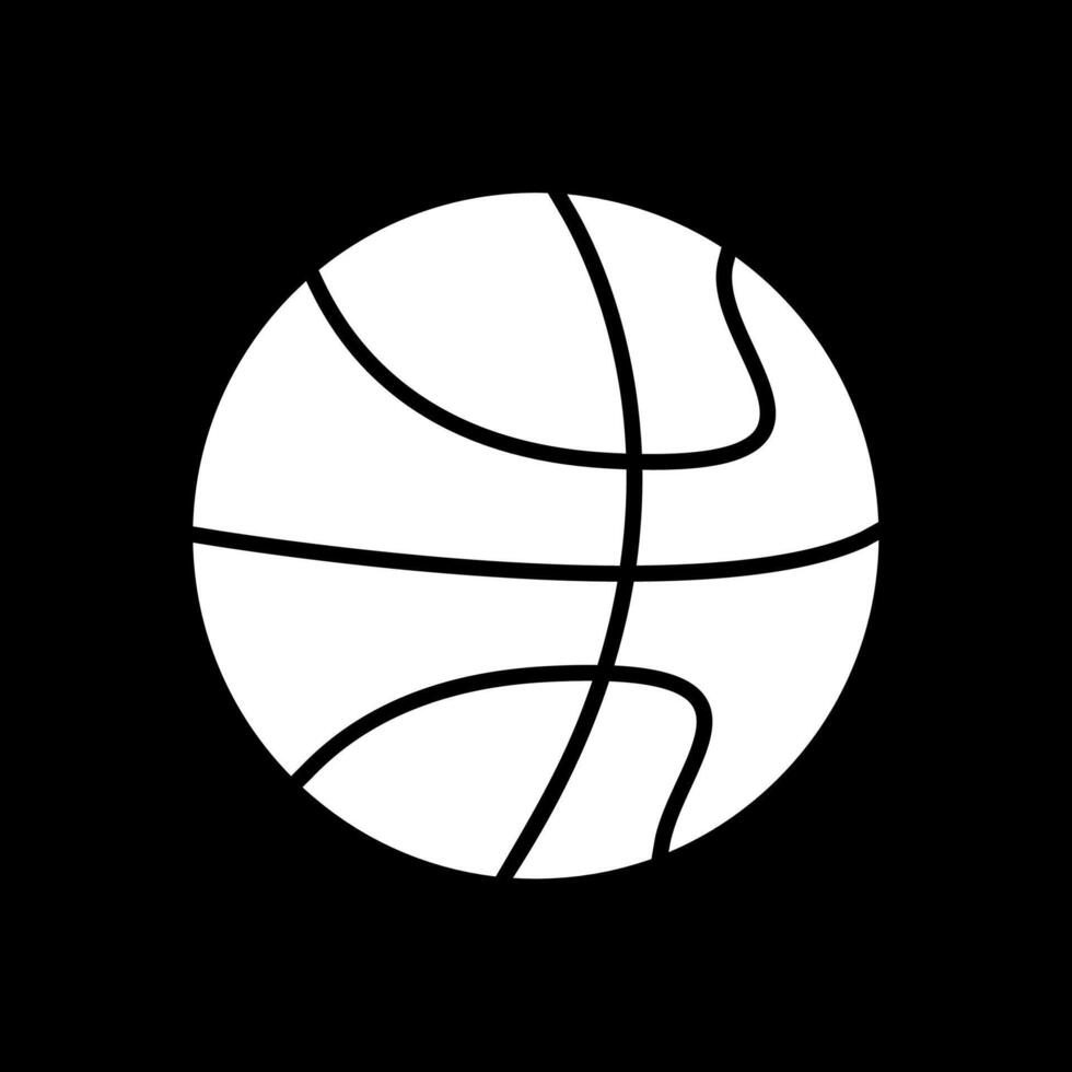 Basketball Glyphe invertiert Symbol Design vektor
