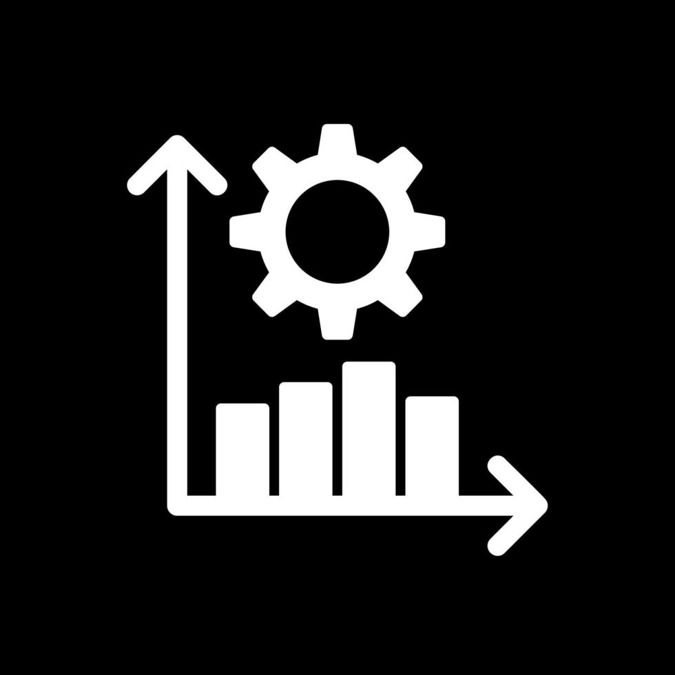 Produktivität Glyphe invertiert Symbol Design vektor