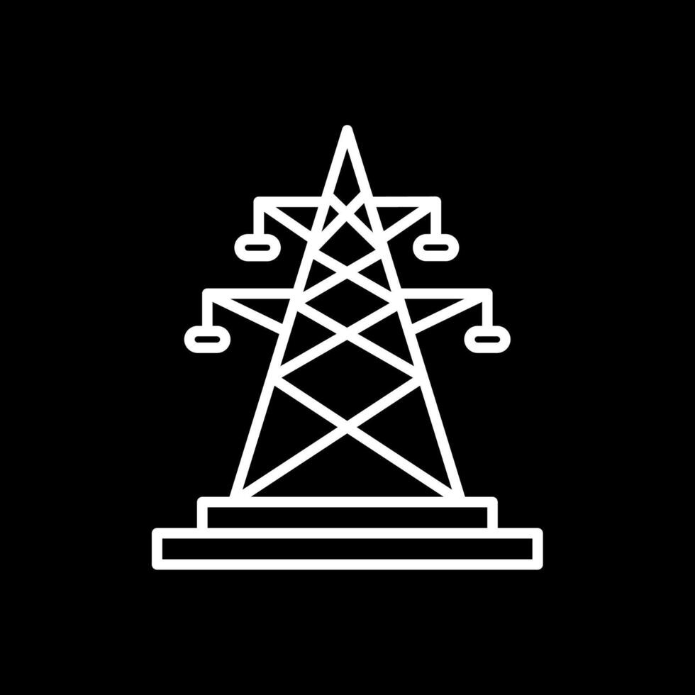 elektrisch Linie invertiert Symbol Design vektor