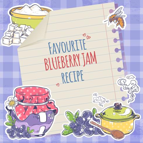 Blueberry jam affisch vektor