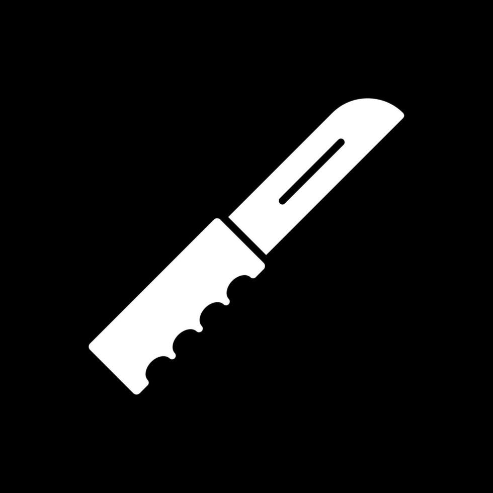 Tasche Messer Glyphe invertiert Symbol Design vektor