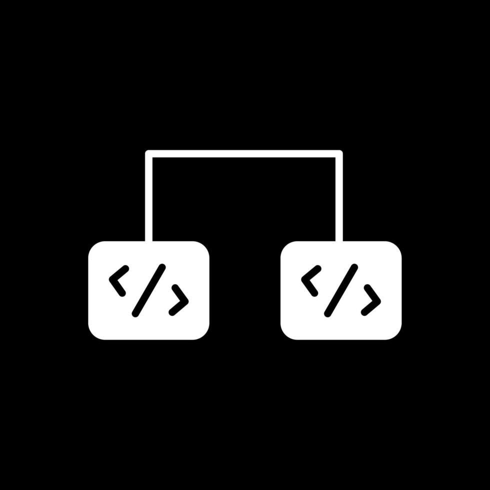 Software Entwicklung Glyphe invertiert Symbol Design vektor