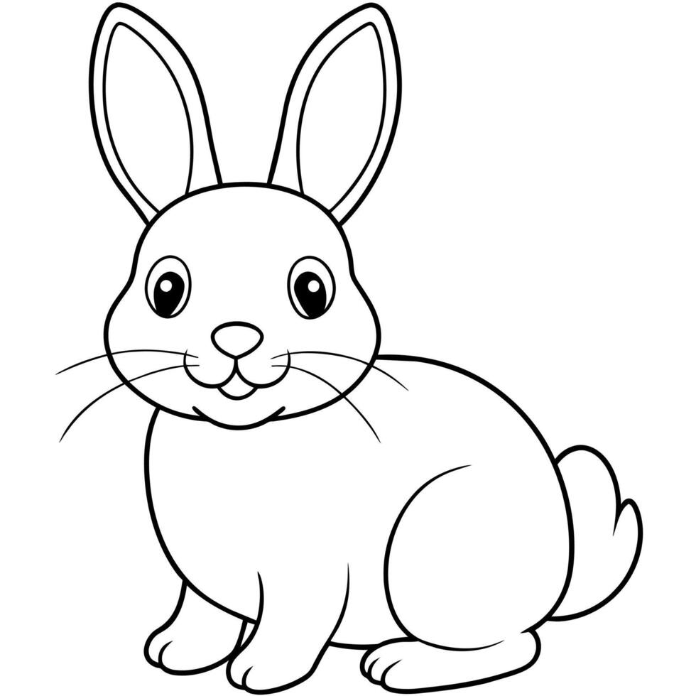 süß Hase Färbung Buch Illustration vektor