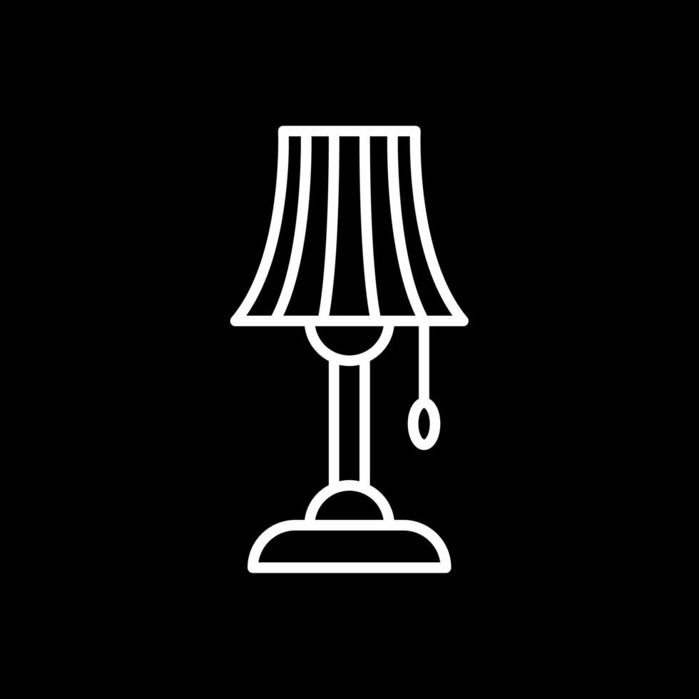 Lampe Linie invertiert Symbol Design vektor