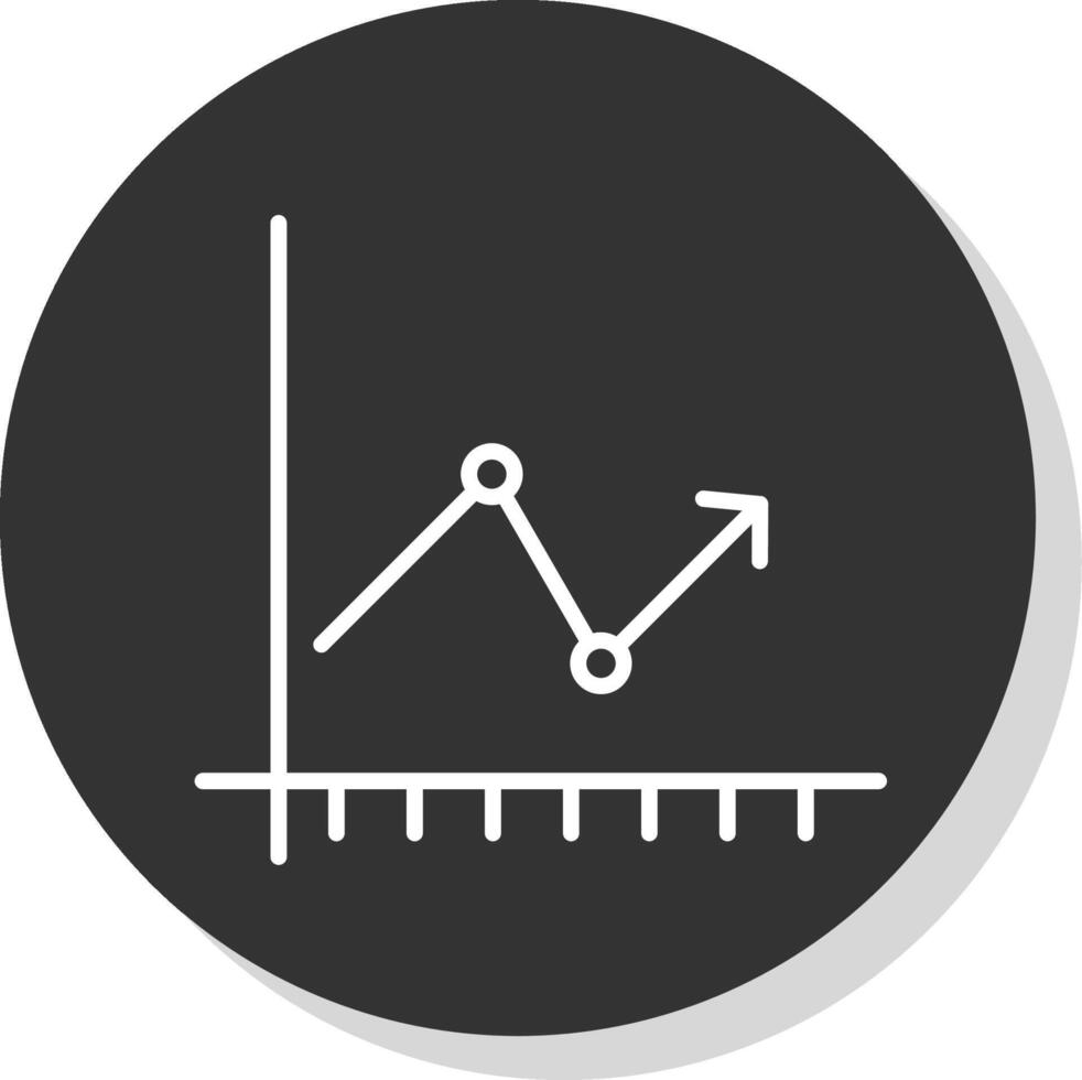 pil Diagram glyf på grund av cirkel ikon design vektor