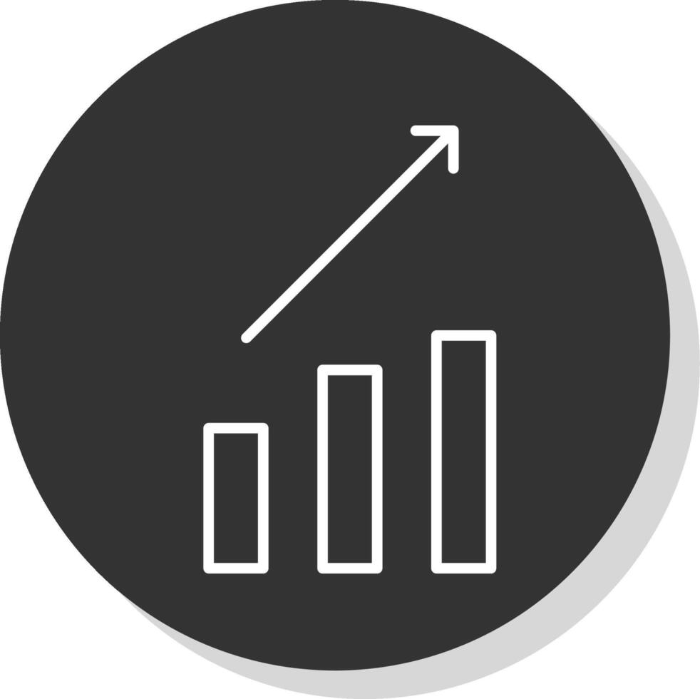 pil Diagram glyf på grund av cirkel ikon design vektor