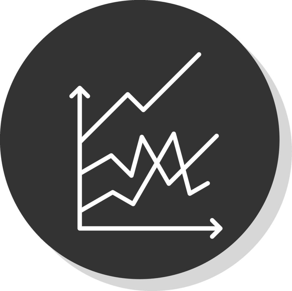 Linie Kreis multi Kreis Graph Glyphe fällig Kreis Symbol Design vektor