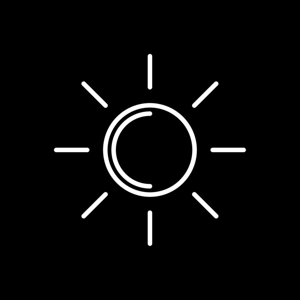 Sol linje omvänd ikon design vektor