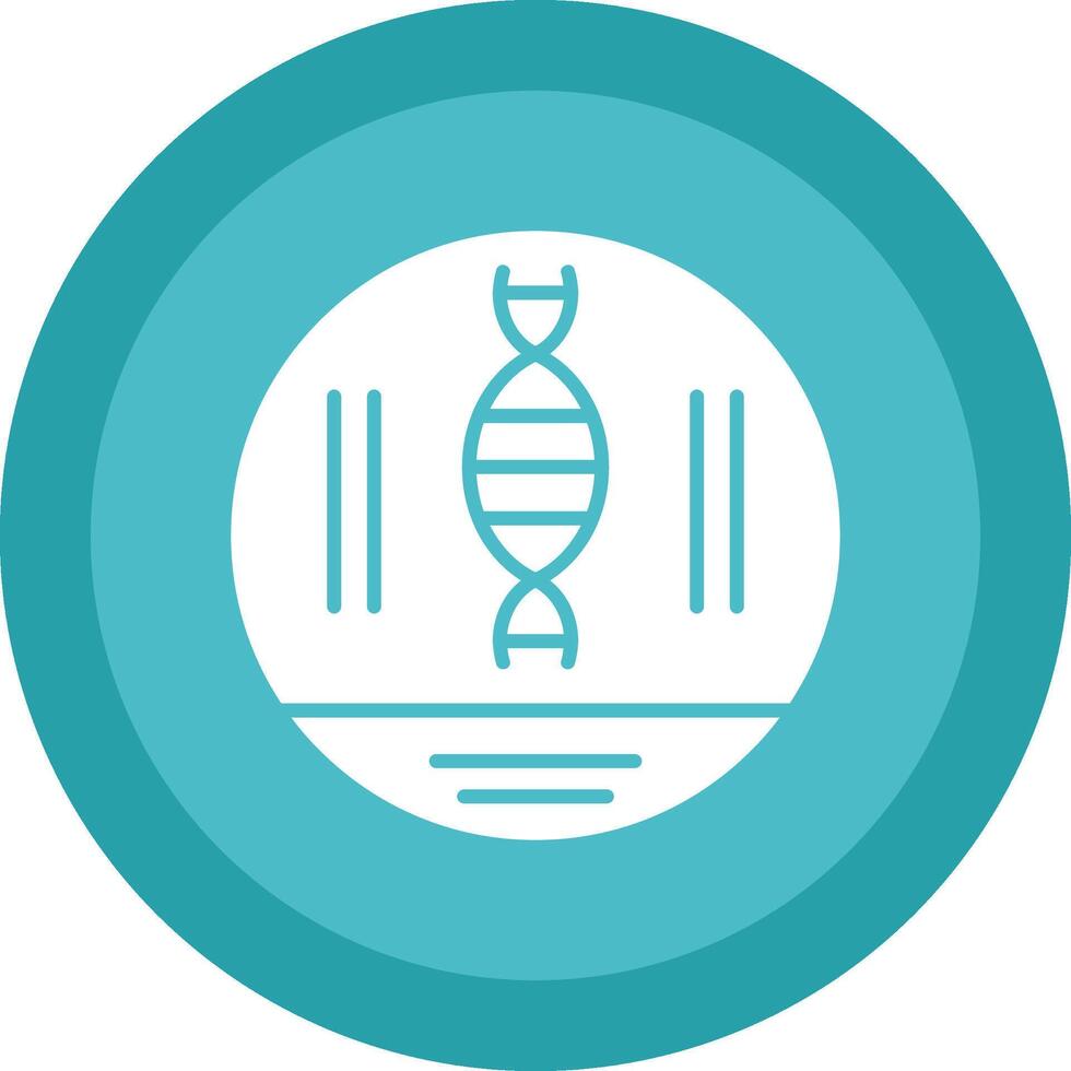 DNA Strand Glyphe fällig Kreis Symbol Design vektor