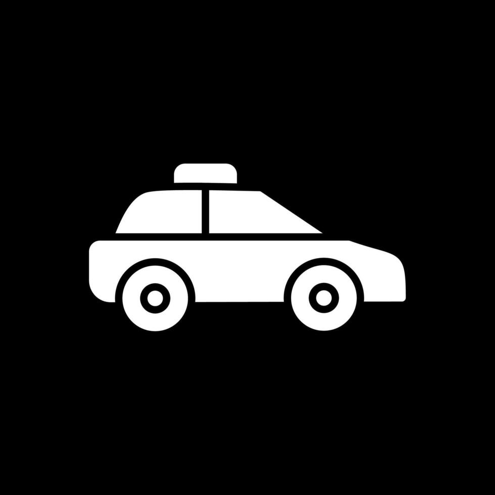 Auto Glyphe invertiert Symbol Design vektor