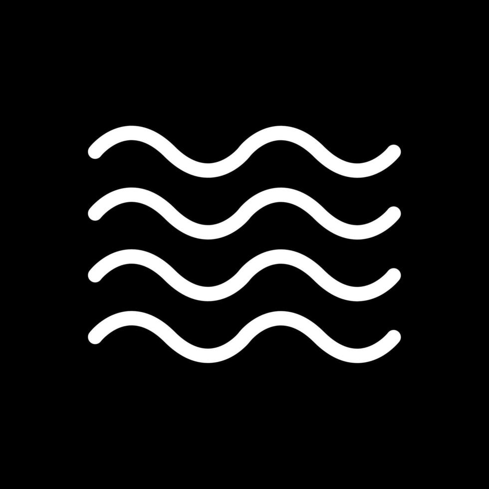 Wellen Glyphe invertiert Symbol Design vektor