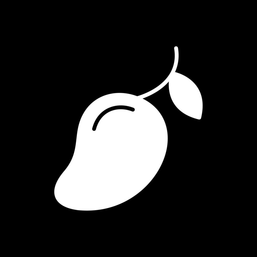 Mango Glyphe invertiert Symbol Design vektor