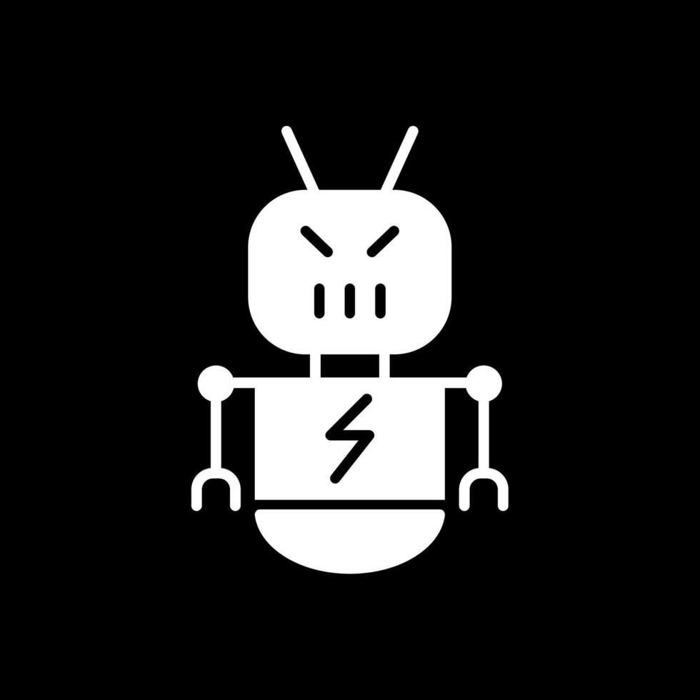 Botnetz Glyphe invertiert Symbol Design vektor