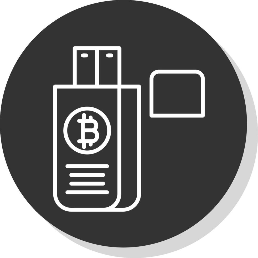 bitcoin kör linje skugga cirkel ikon design vektor