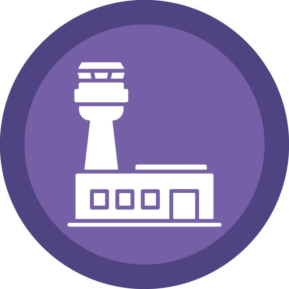 Flughafen Glyphe fällig Kreis Symbol Design vektor