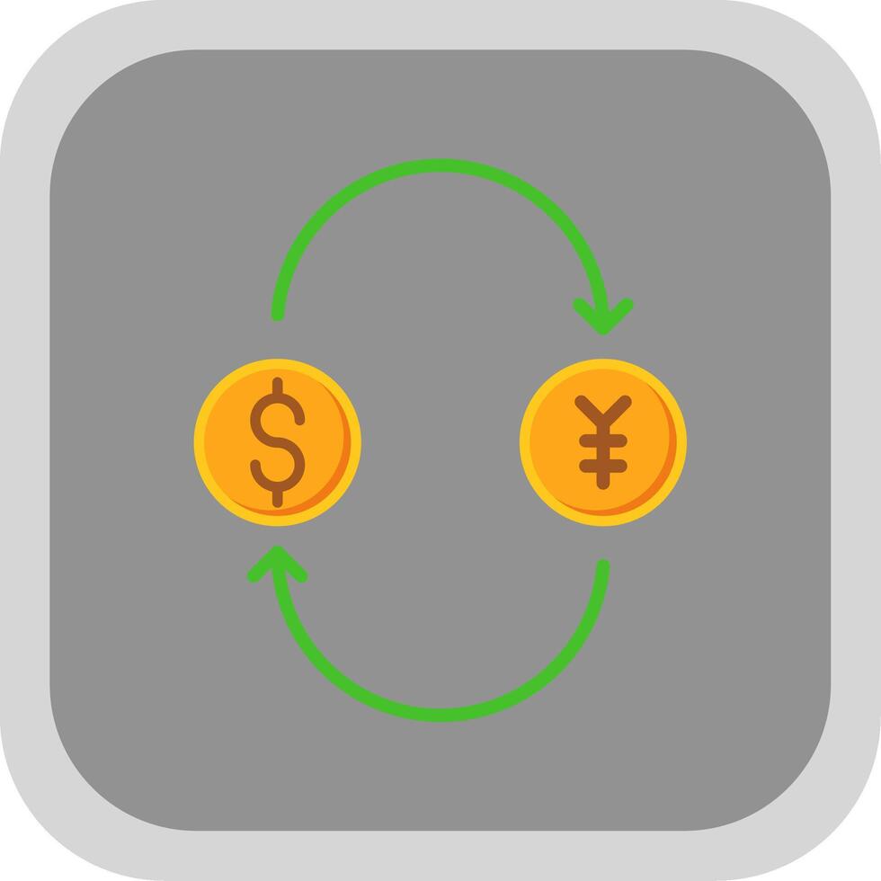 Forex eben runden Ecke Symbol Design vektor