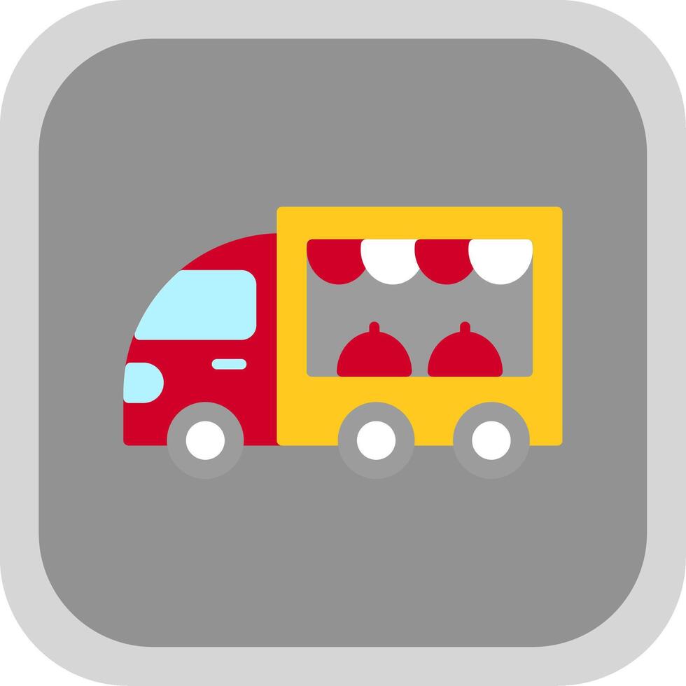 Essen LKW eben runden Ecke Symbol Design vektor