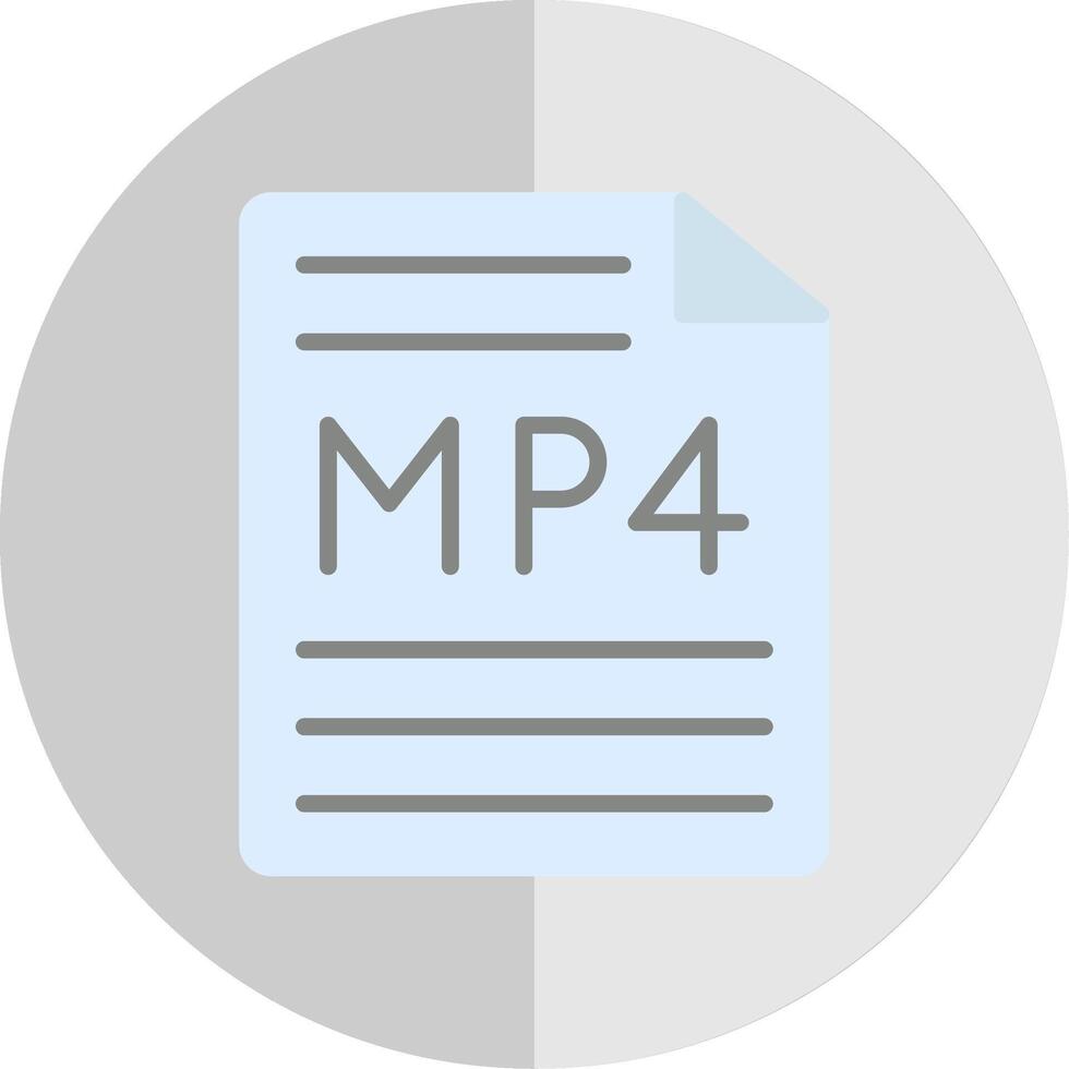 mP4 platt skala ikon design vektor