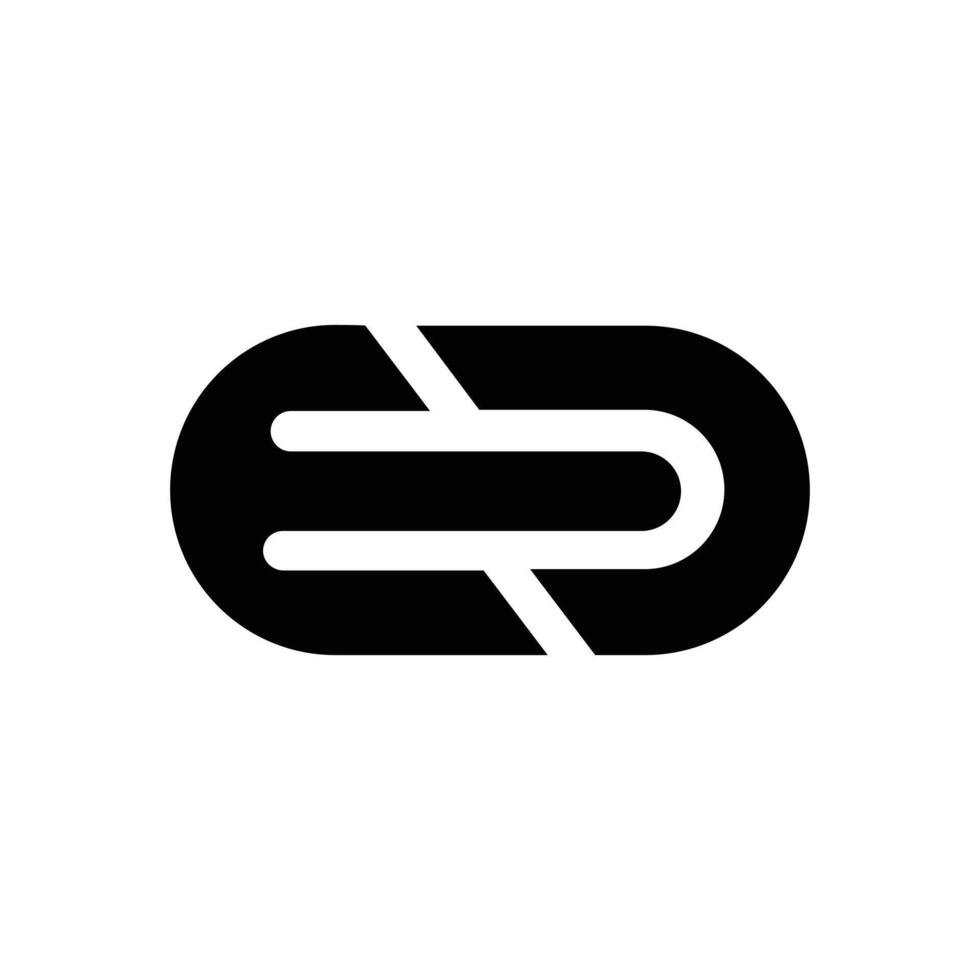 brev red första form modern platt abstrakt monogram logotyp vektor