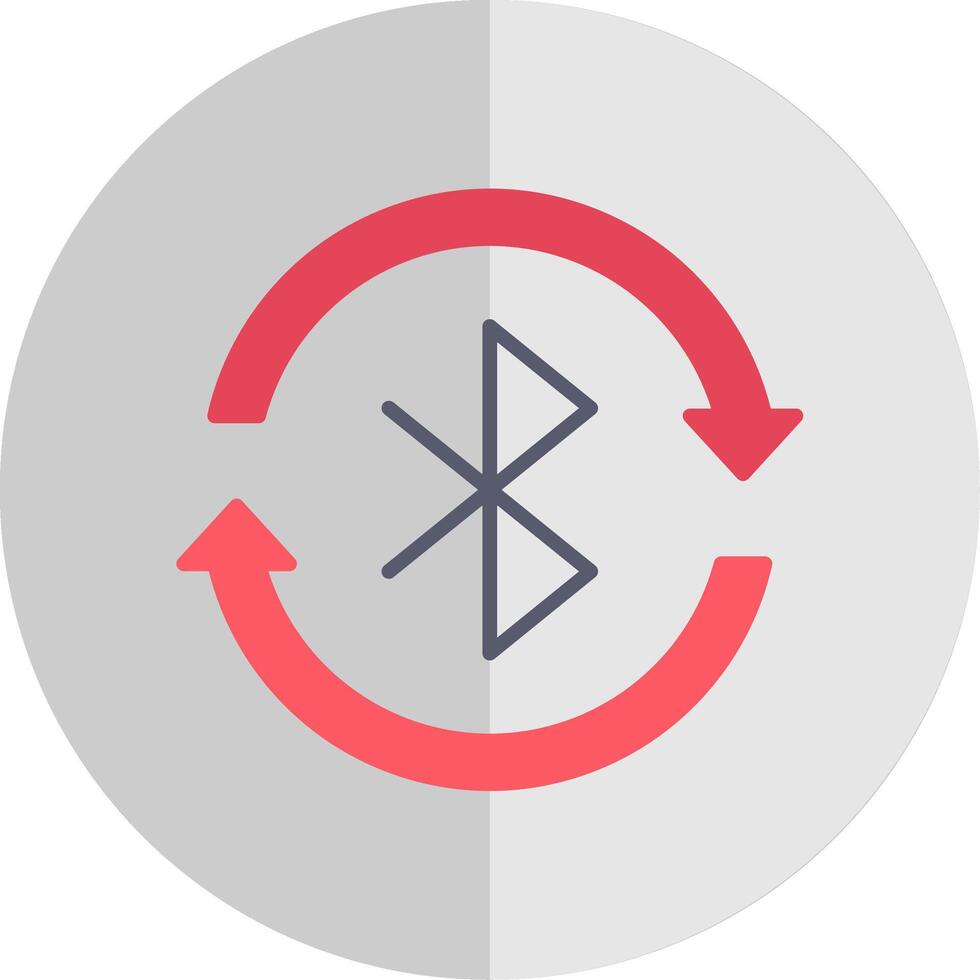 Bluetooth eben Rahmen Symbol Design vektor