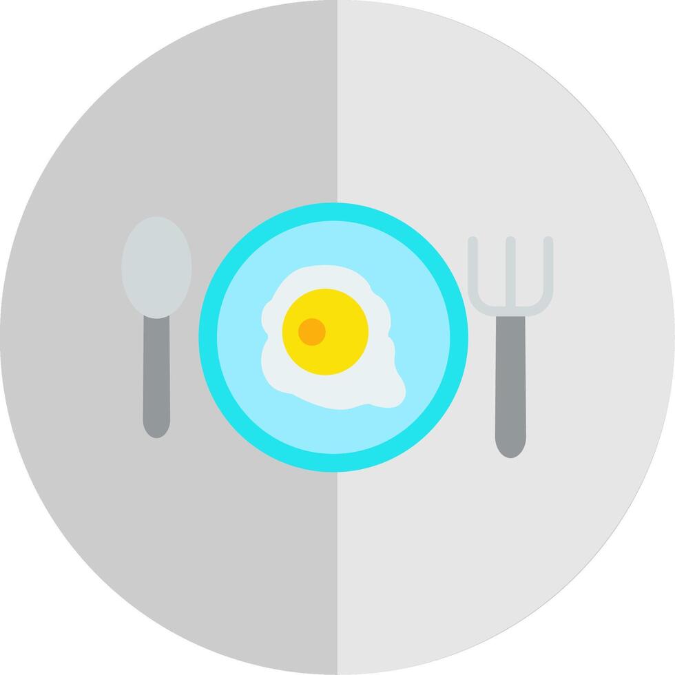 frukost platt skala ikon design vektor