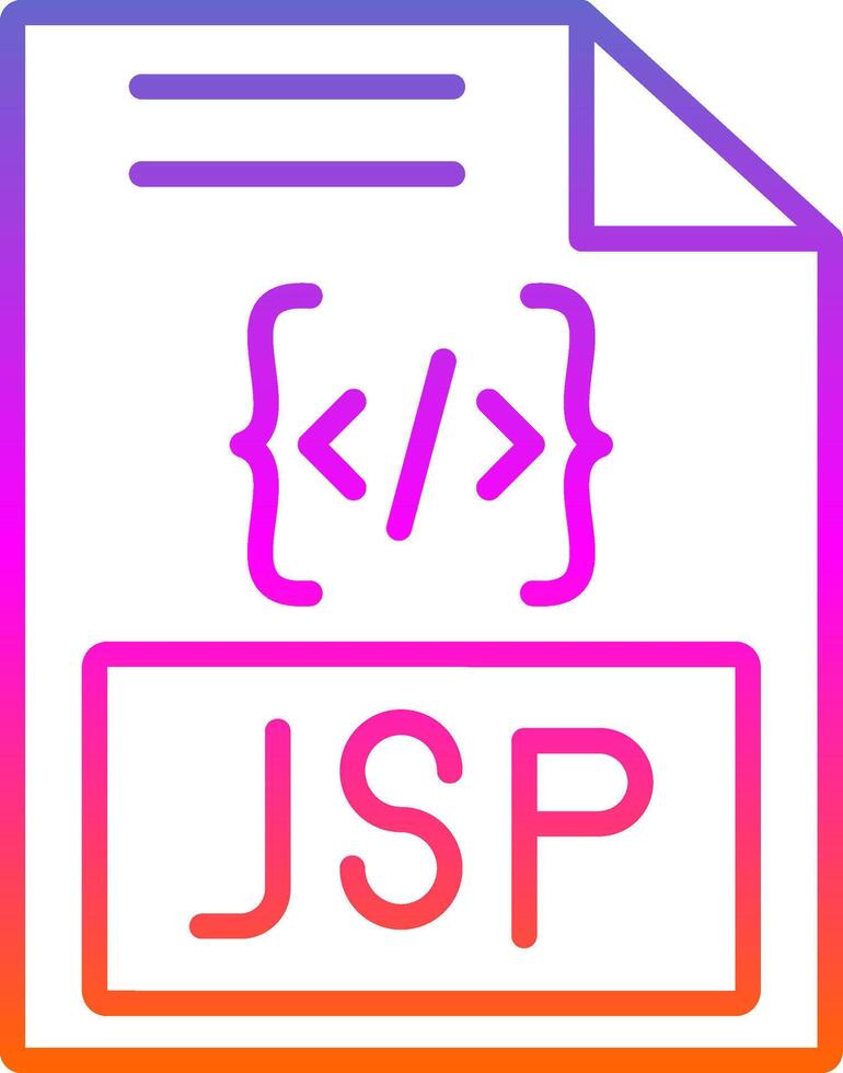 jsp Linie Gradient Symbol Design vektor