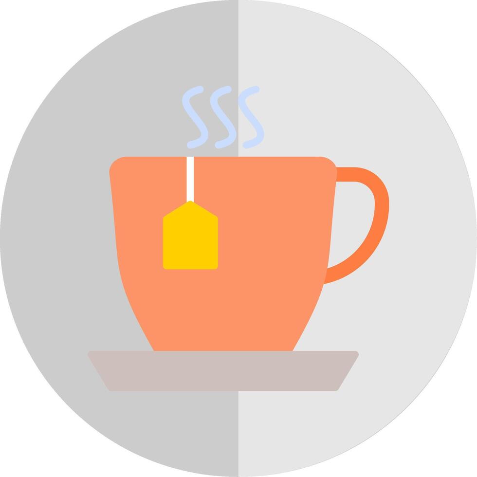 Tasse von Tee eben Rahmen Symbol Design vektor