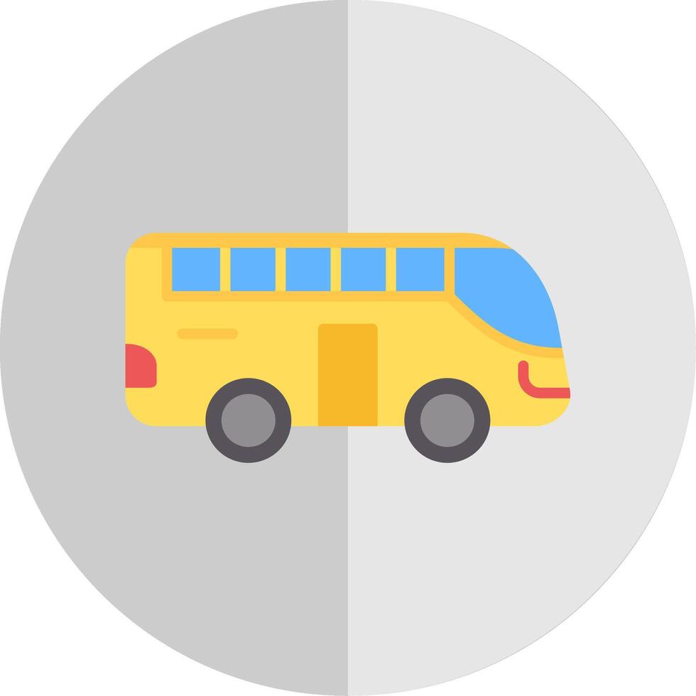 Turné buss platt skala ikon design vektor