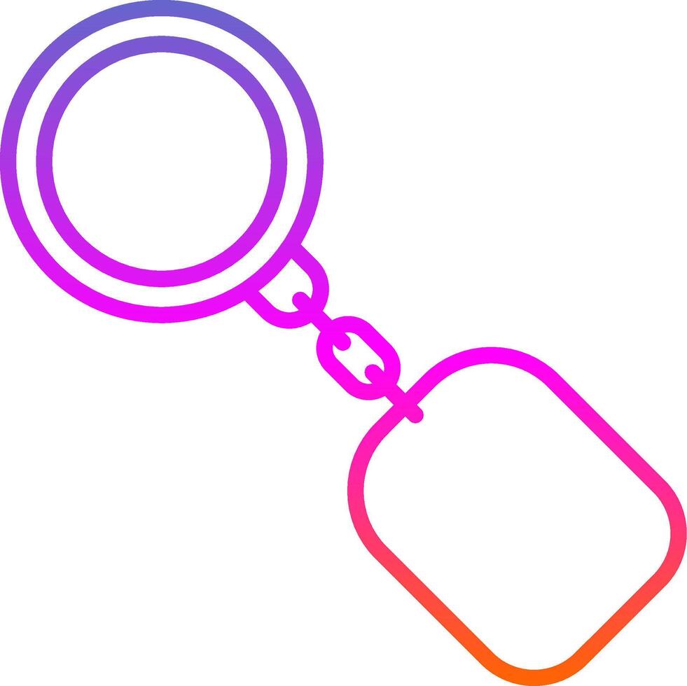 Schlüssel Ring Linie Gradient Symbol Design vektor