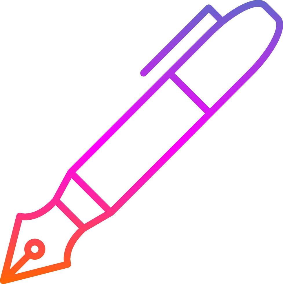 Stift Linie Gradient Symbol Design vektor