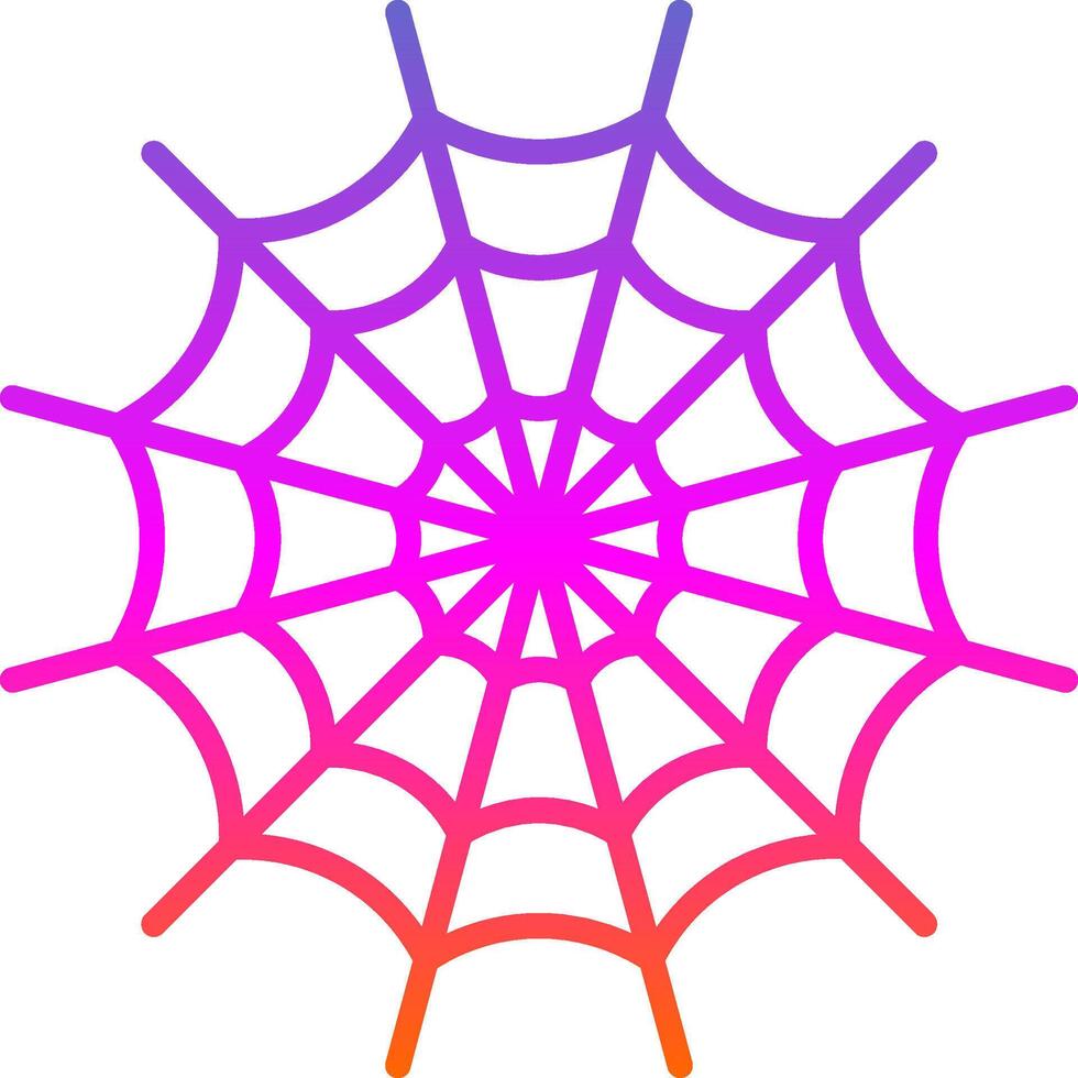 Spinne Netz Linie Gradient Symbol Design vektor