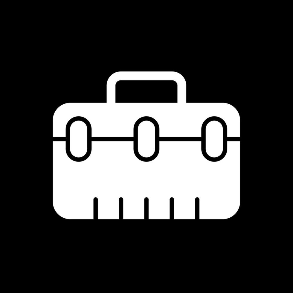 Koffer Glyphe invertiert Symbol Design vektor