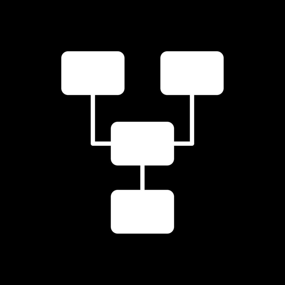 organisieren Glyphe invertiert Symbol Design vektor