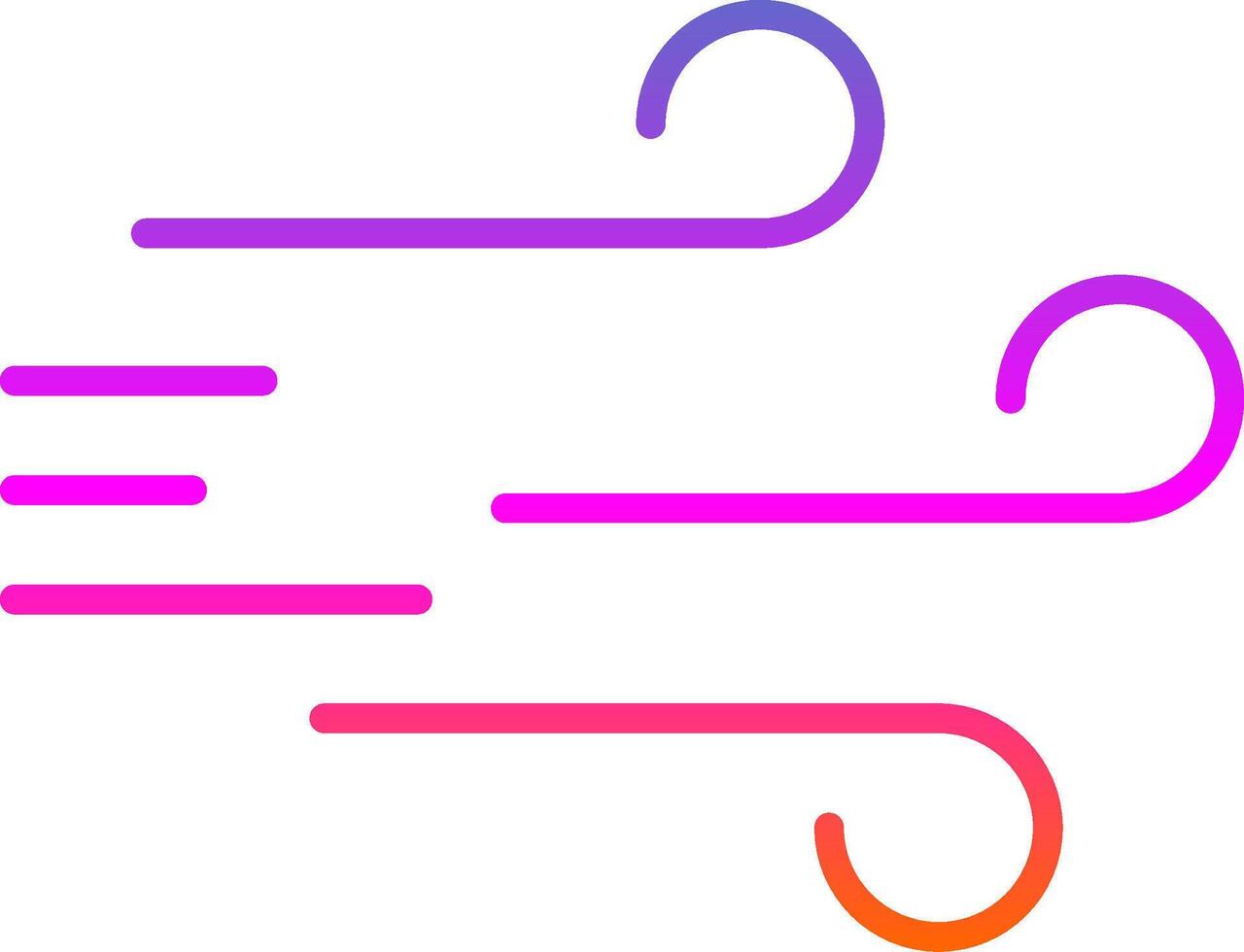 windig Linie Gradient Symbol Design vektor