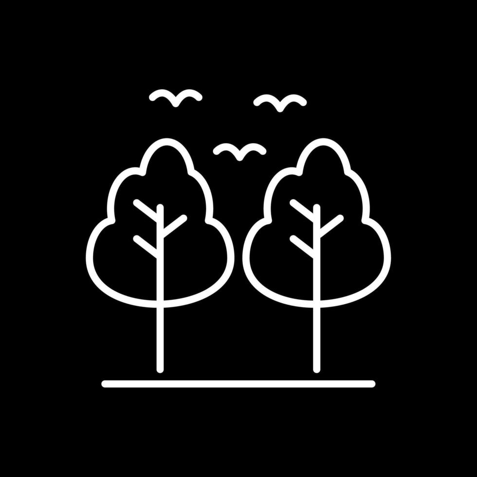 skog linje omvänd ikon design vektor