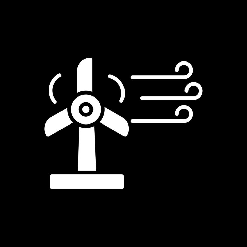 Wind Energie Glyphe invertiert Symbol Design vektor