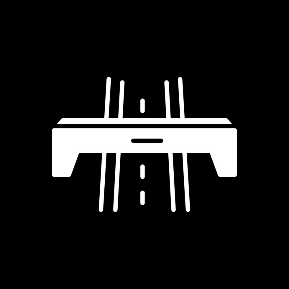motorväg glyf omvänd ikon design vektor