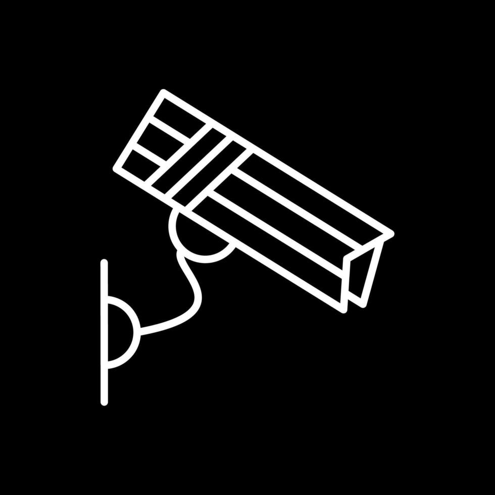 cctv Kamera Linie invertiert Symbol Design vektor